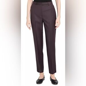 THEORY Plum IBBEY 2 Urban Stretch Wool Slim Fit Trousers Pants 8